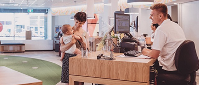 Customers inside of Mitchell street branch